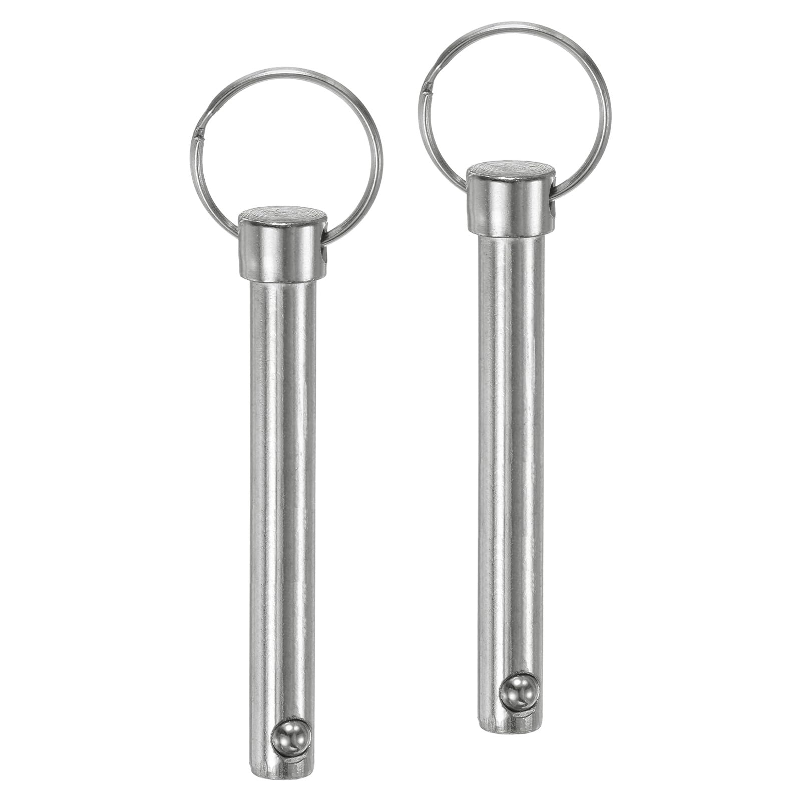 M METERXITY 2-Pack Quick Release Pins, 3/8" [10mm] Diameter, 2.83" [72mm] Usage Length Bimini Top Pin for Shipbuilding/Boat/Trailer, 3.15" [80mm] Total Length Carbon Steel Hardware Pins
