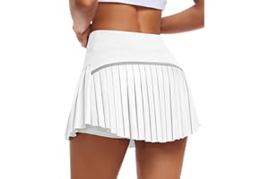 JoyGirl Womens Pleated Tennis Skirt with Shorts High Waisted Golf Skort Mini Skirt Workout Skirt Athletic Skorts with Pockets