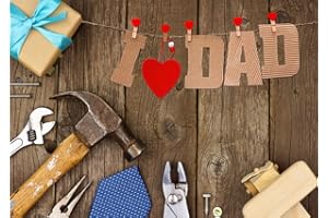 LTLYH 7x5ft Polyester Multicolor Father's Day Backdrop for Photography, Birthday Decoration