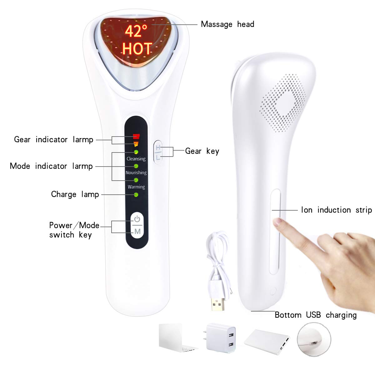 FPKOMD Face Massager Vibration Hot Deep Nourishing Skin Care Facial Massage Device for Wrinkles Removal Firming Lifting Refreshing Deep Cleansing and Anti-aging: Beauty