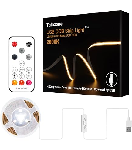 KI-no JS別注 Stripe Shade ＋ Amber コヨーテ セット Amazon.com: Tatazone 16.4ft 1800K COB Led Strip Lights with RF