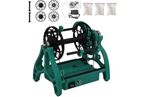 HMUPKR Household Eelctric Spinning Wheel, Eelectric Yarn Winder,Wool Spinning Fibre Spinning Wheel with Forward/Reverse Switching，Free Speed Adjustable (Green)