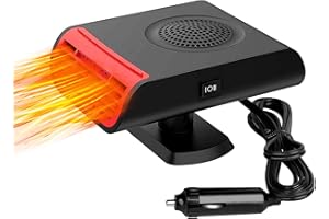 PLACHIDAY Car Heater,12V/150W 2 in 1 Portable Car Heater Plug in Cigarette Lighter,Fast Heating Defrost Defogger Demister Dryer Windshield Defroster,Window Defroster for Car, SUV, Trucks
