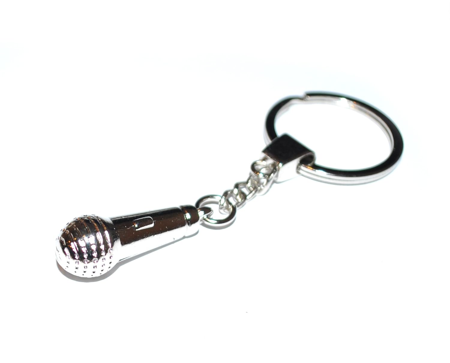 Silver Microphone Keyring /Novelty Keychain (kr03) Amazon.co.uk