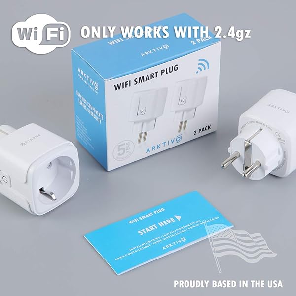 Enchufe Inteligente ARKTIVO Enchufe WiFi Compatible con Alexa Google Home Enchufe con Control Remoto y Funcin de Temporizado para iOS y Android Wi Fi Smart PlugSolo soporta 2 4GHz2 Pack