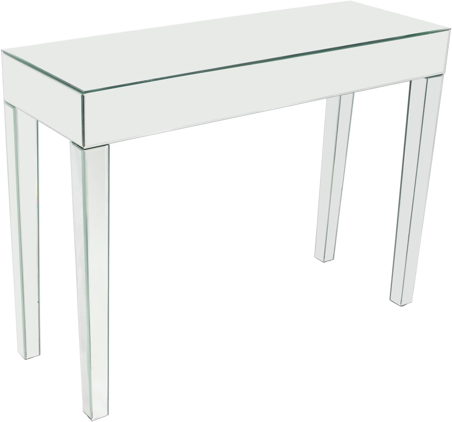 Bpshome Modern Mirrored Geo Console Table Hallway Side End Table