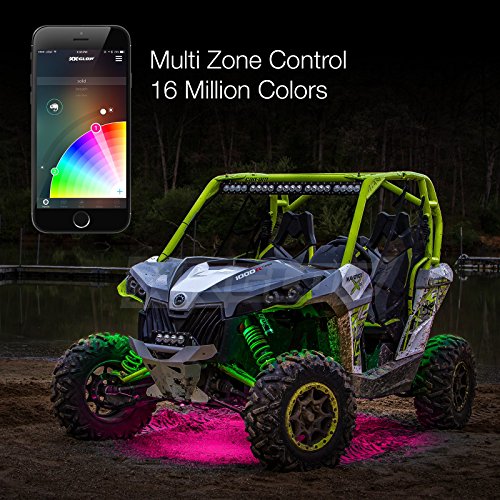 XKchrome App Control Advanced 216 LED Accent Light Kit for Offroad UTV ATV Can-Am Polaris Razr Yamaha
