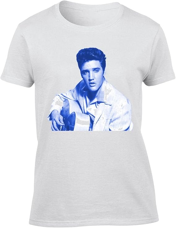 Elvis Presley Blue Femme TShirt Amazon.fr Vêtements et accessoires