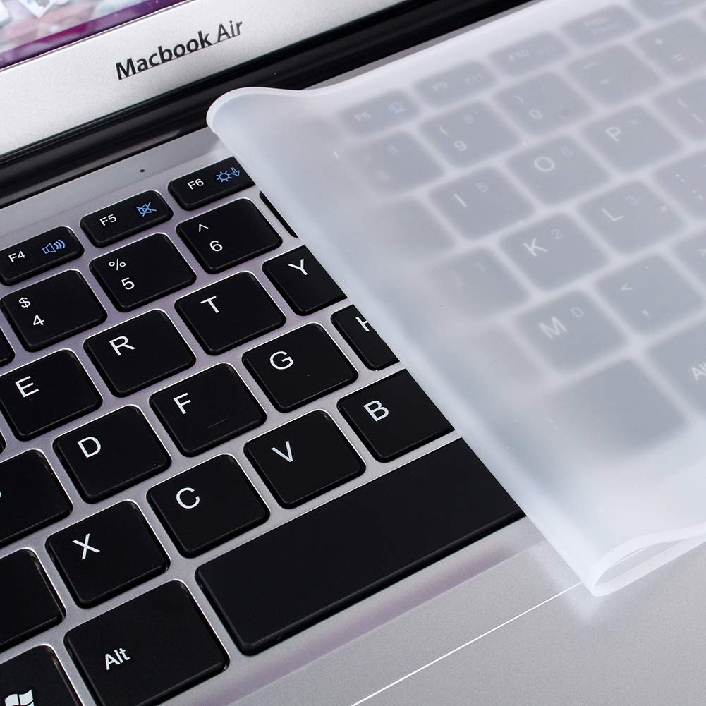 Ultra Thin Clear Silicone Keyboard Cover, Transparent Skin Protector for 12" 13" 14" Laptop, Universal Accessories