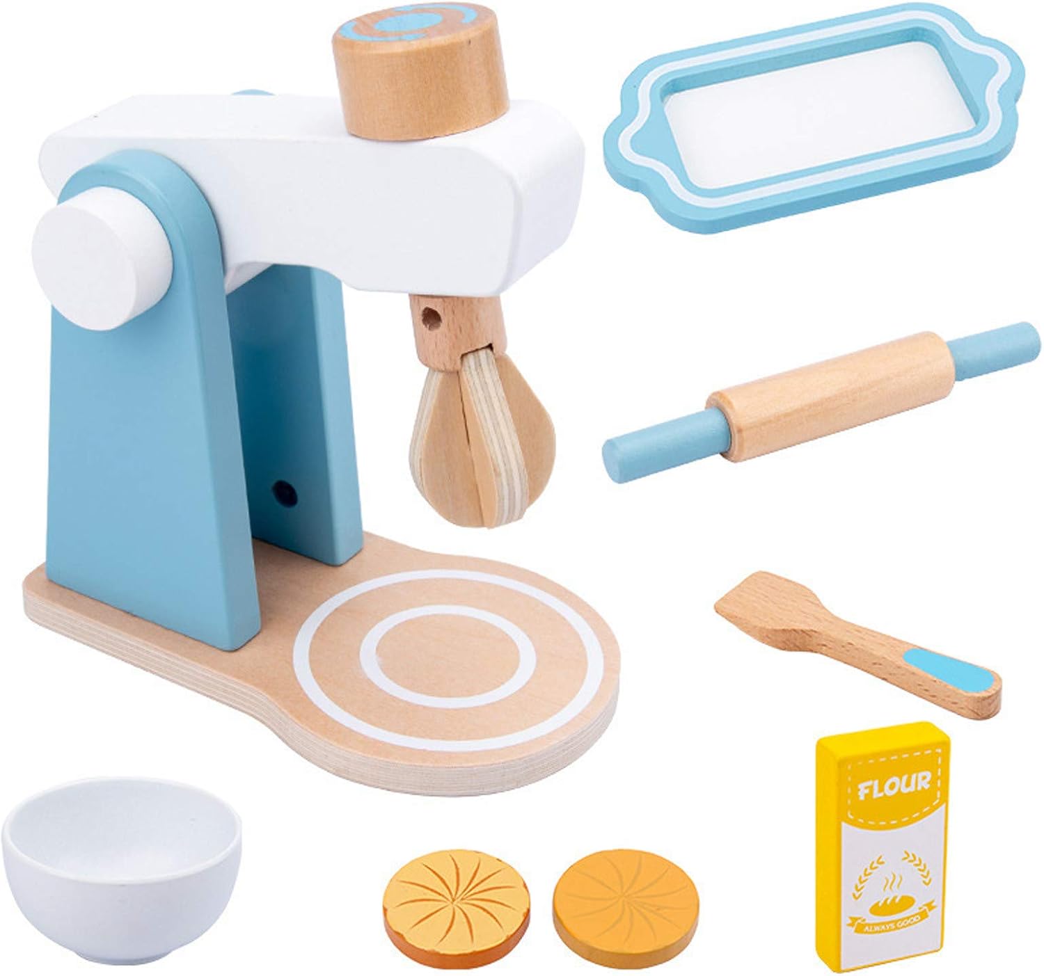 Children Kitchen Wooden Playset Toys,Cooking&Baking and Accessories，Kitchen Utensils Set Role