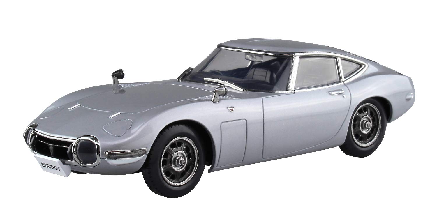 Aoshima Bunka Kyozai 1/32 The snap kit Series Toyota 2000GT Thunder Silver Metallic Painted Plastic Model 05C