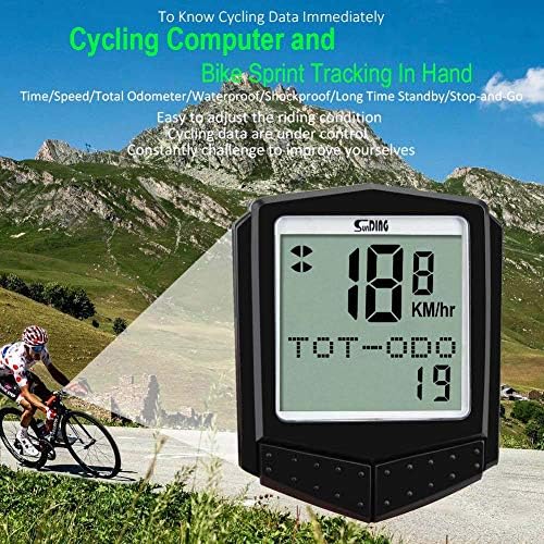 SUNDING Wireless Bike Computer Bicycle Speedometers Cycling Odometers