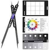 Pixiss Artist 10" Proportional Divider - Drawing Tool for Artists - Gray Scale Value Finder, Color Wheel and Artists View Catcher Finder - Drawing Supplies &amp; Drafting Tools
