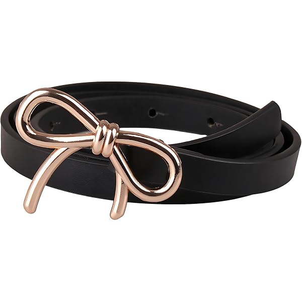 AOZUO Skinny Metal Waist Belt for Women, Adjustable Elastic  display picture 1