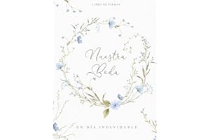 NUESTRA BODA, UN DÍA INOLVIDABLE | Libro de Firmas Bodas para dedicatorias de los invitados, añadir fotos y árbol de huellas: Idea de regalo o detalle ... recuerdo para la pareja (Spanish Edition)
