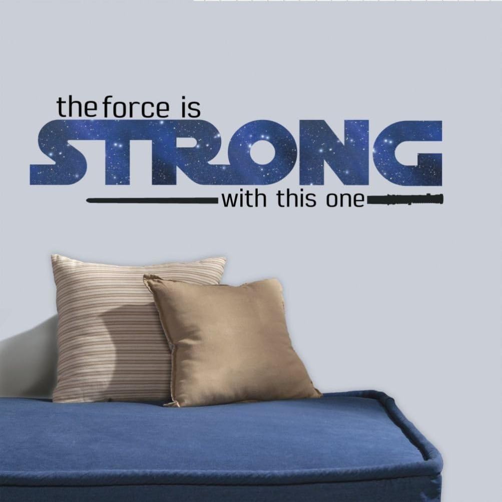 Defonia The Force Is Strong With This One Wall Quote Decals Room Decor Sticker