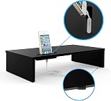 BONTEC Monitor Stand Desk Riser 540x255x104mm Wooden with Cable view 3