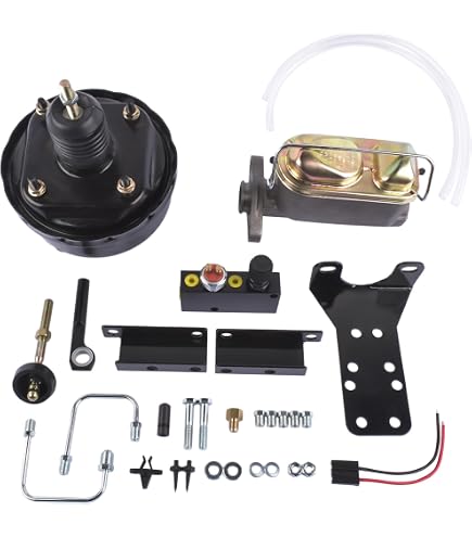 Chrome Power Brake Booster & Master Cylinder For 64-66 Ford Mustang - PV2C Style 7 thumbnail image