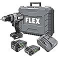 FLEX 24V Brushless Cordless 1/2-Inch 1,400 In-Lbs Torque 2-Speed Hammer Drill Turbo Mode Kit with 2.5Ah, 5.0Ah Lithium Batteries and 160W Fast Charger - FX1271T-2B