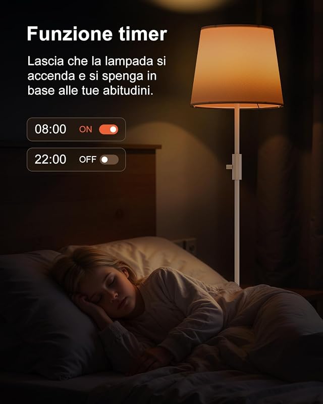 Lampada Da Terra Intelligente Per Soggiorno Cambio Colore RGB