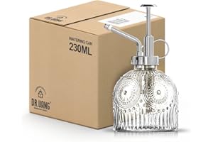 DR.UANG Plant Mister Spray Bottle for Plants Glass Indoor Plant Spritzer Mister Bottle Plant Gifts (White 230ml 6.3inch)