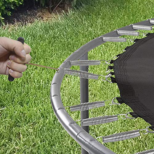 Huouo 16 PCS Trampoline Springs with T-Hook - 5.5" Heavy Duty Galvanized Steel Replacement Spring Set