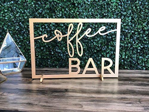 Coffee Bar Wood Sign || coffee bar shelf signage coffee bar sign coffee bar table coffee table wedding coffee bar decor ideas