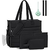 IBFUN Diaper Bag Tote for Baby - Large Baby Bag 4Pcs with Waterproof Changing Pad Pacifier Case, Travel Hospital Mommy Bag