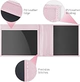 Vicloon Disabled Badge Holder PU Leather Blue Pink Hologram Safe Timer Holder view 4