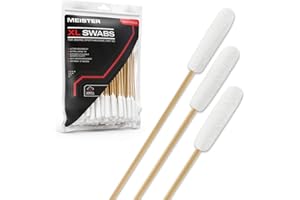 Meister XL Ultra-Absorbent Swabs - 6" Long Cotton Tip Sticks - 100 Pack