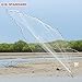 Pisfun American Saltwater Fishing Cast Net for Bait Trap Fish 4ft/6ft/8ft/10ft/12ft Radius, 3/8inch Mesh Size