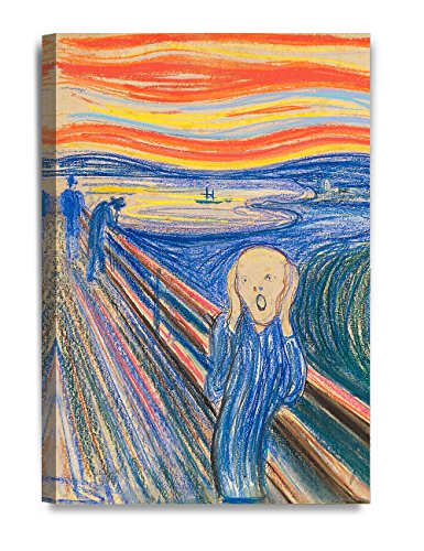DecorArts - The Scream by Edvard Munch, Giclee Canvas Print Reproductions for Home Wall Decor. 16x24"