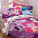 My Little Pony 5pc Full Comforter and Sheet Set Bedding Collection Purple Pink