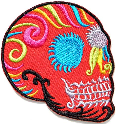 Sugar Skull Day of the Dead Punk Rock Hippie Lady Rider Logo Biker Jacket T shirt Patch Sew Iron on Embroidered Badge Custom