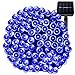 LE Solar Fairy String Lights, 100 LED 55ft/17m, Waterproof, Blue, Light Sensor, Ambiance Lighting, Chritsmas Decor Outdoor, Indoor, Wedding, Party, Patio, Garden, Decoration