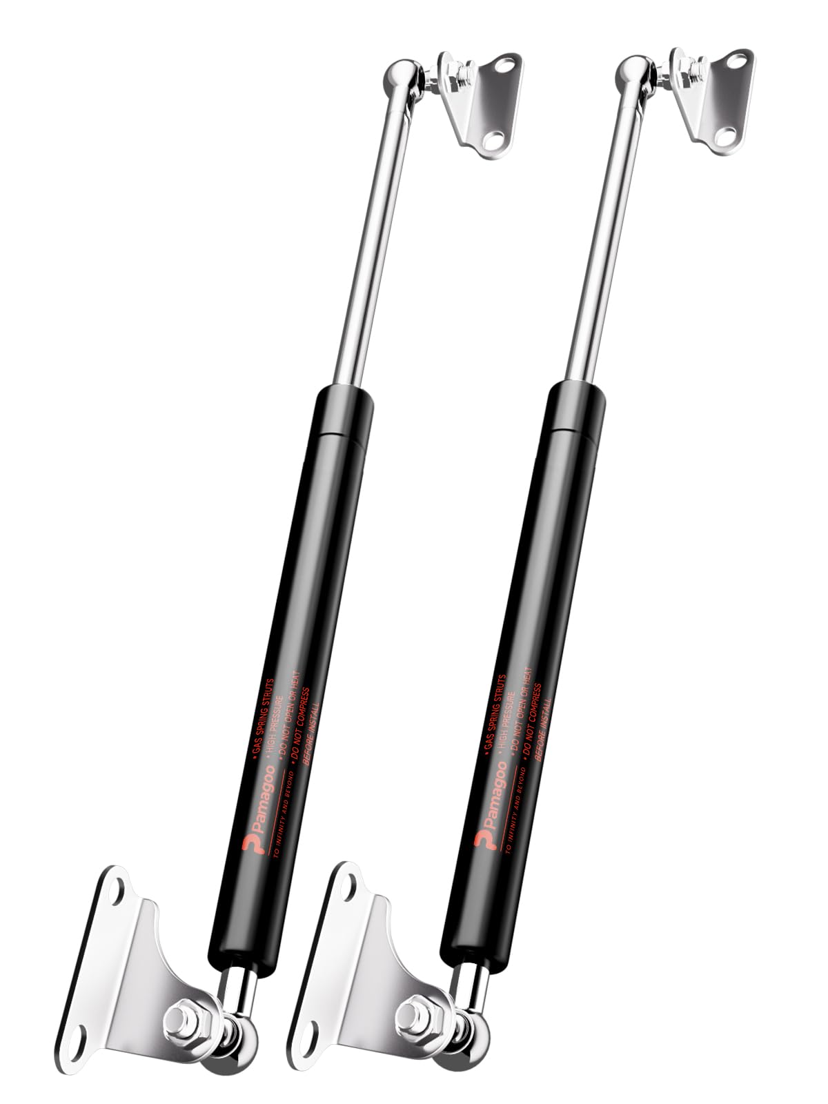 Photo 1 of 15 inch 10 lbs Gas Strut Shocks with L-Type Mounts for Cabinet Toy Box Toolbox Lid Trash Bin Dog House Door RV Cabinet Baseroom Door Canopy Cover Trail Topper Window,Set of 2, Black