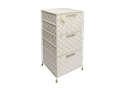 Ehc 3 Drawer Storage Cabinet For Bedroom Bathroom White Amazon