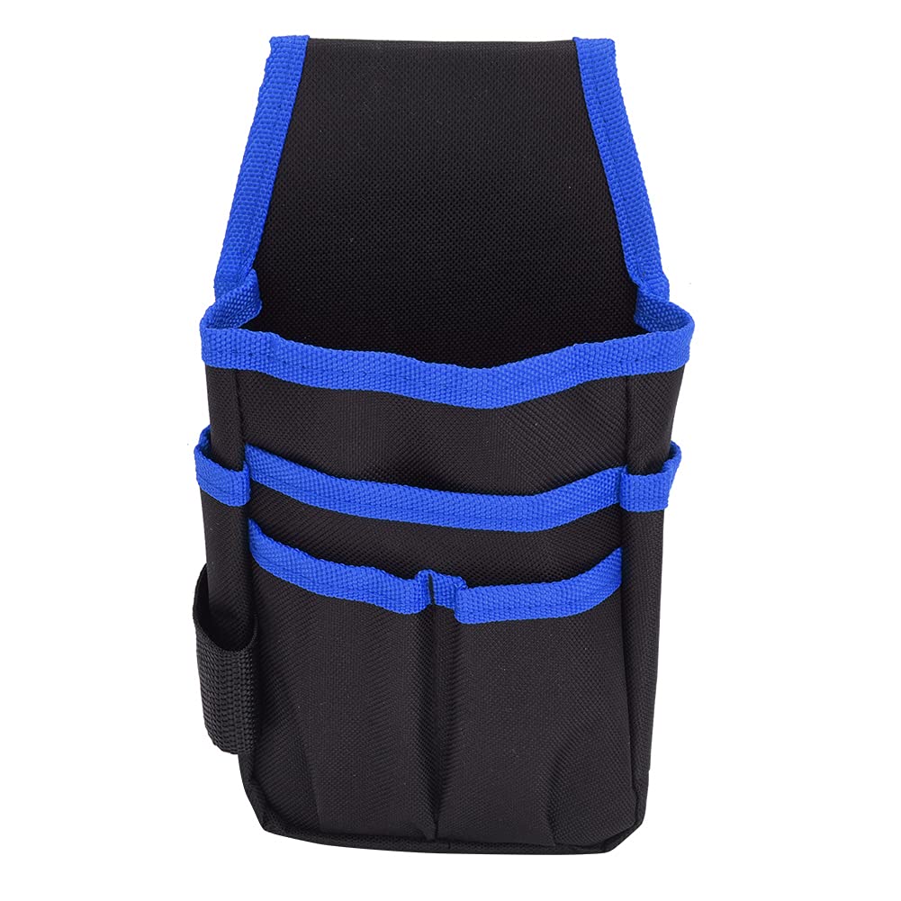 Tool Waist Bag Pocket Tool Holder Work Belt Tool Pouch Bag Gadget Waist Bag for Builder Carpenter DIY(Blue)