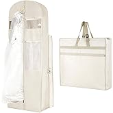 MVRPOWER Foldable Wedding Dress Garment Bag for Travel, Hanging Garment Bag for Travel for Gowns and Long Dresses (White, 1PCS-72‘’)