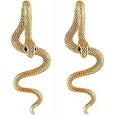 Halloween Snake Earrings for Women Goth Vintage Snake Dangle Earrings Statement Jewelry for Halloween Cosplay