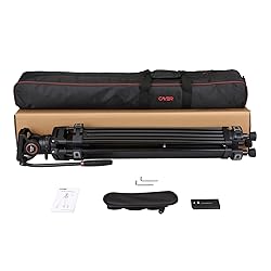 Cayer BF30L Video Tripod with Fluid Head, 73" Heavy