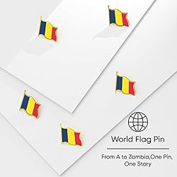 Chad Flag Lapel Pin - Enamel Metal National Badge