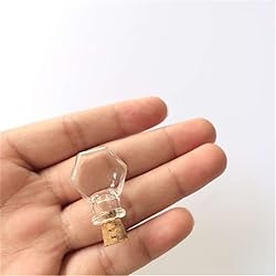 TAI DIAN Mini Hexagon Glass Bottles Pendants Small