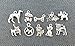 NP Supplies 10pc Mixed Tibetan Silver Plated Animals Dogs Charms Pendants Jewelry Making DIY Charm Handmade Crafts (NS545 M028)