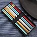Douzino 5 Pairs Fiberglass Reusable Chopsticks Non-slip Dishwasher Safe Chopsticks Set with Gift Case