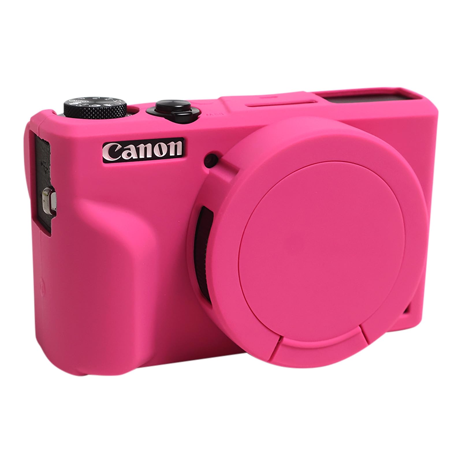 Easy Hood Case for Canon Powershot G7 X Mark III Digital Camera, Soft Silicone Protective Cover with Removable Lens Cover for Canon Powershot G7X Mark III DSLR Camera (Rose)