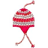 THE COLLECTION ROYAL Woolen Fleece Lined Fair Isle Knitted String Ear Flap Beanie Sherpa Christmas Beanie Hat