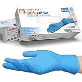 MEDPRAYER Nitrile Exam Gloves Latex Free & Powder Free Disposable Gloves for Cleaning, Food Safe, Medical Use - 4 Mil