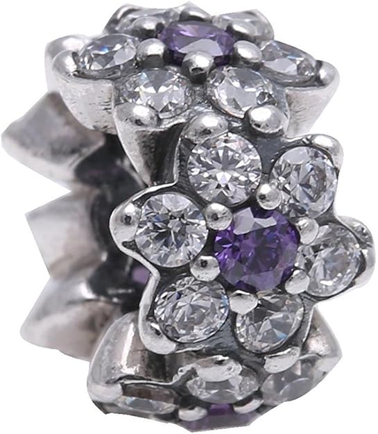 Pandora Sterling Silver Me Not Spacer Charm 791834ACZ Jewelry Pandora Sterling Silver Me Not Spacer Charm 791834ACZ Jewelry
