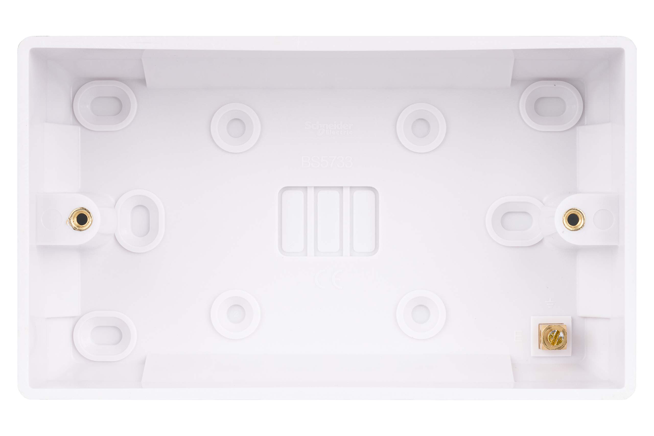 Schneider Electric Ultimate White Moulded - Double Surface Pattress Box, 35 mm Deep, GU9235, White